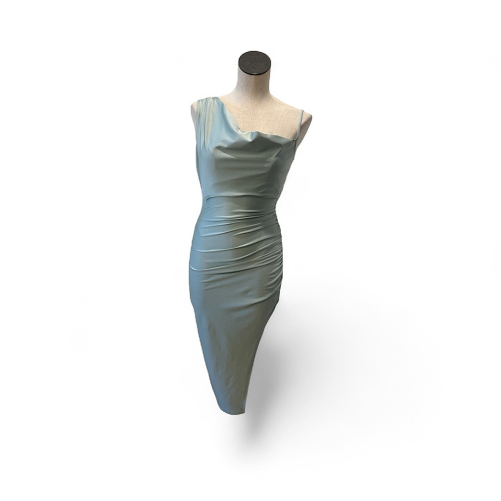 Windsor One Shoulder Light Green Dress